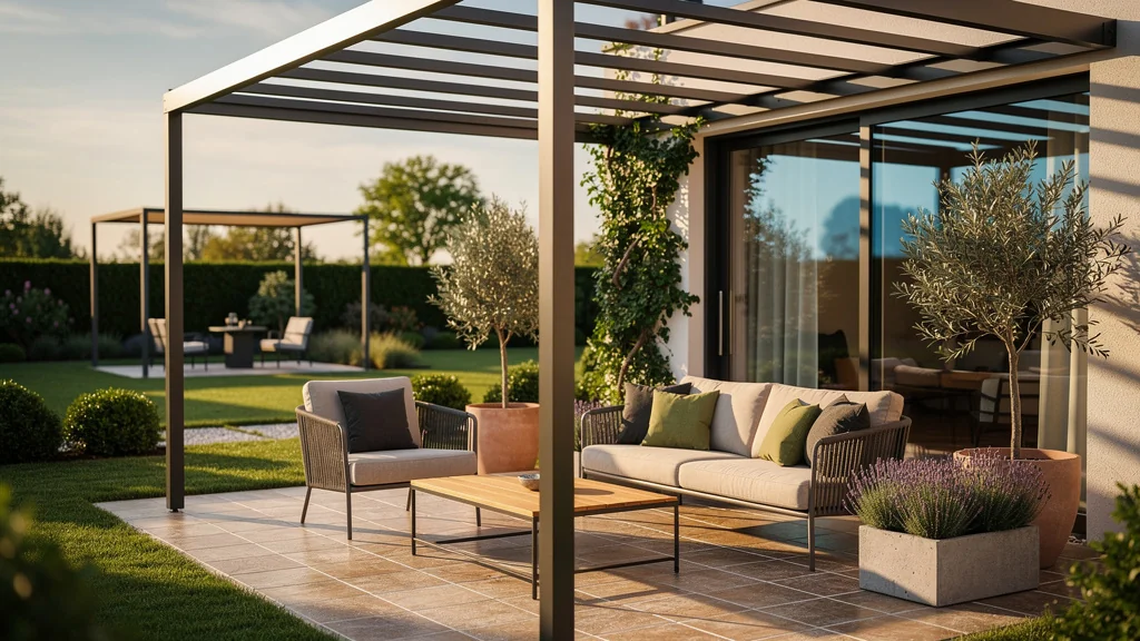 Pergola autoportante ou adossée pour une terrasse 3 x 4 m : avis et aménagement moderne