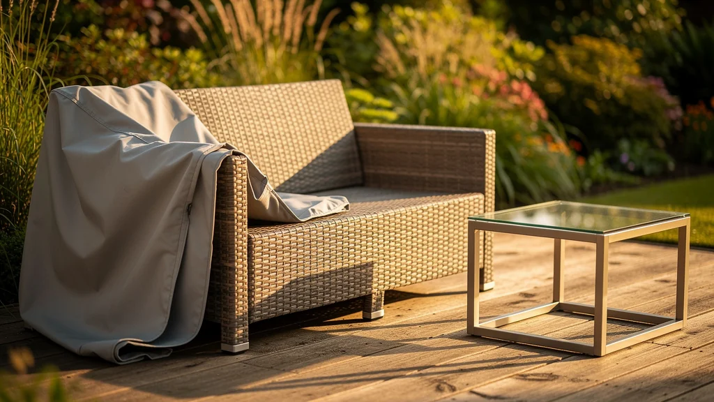 Salon de jardin en résine tressée exposé au soleil avec protection UV pour prolonger sa durée de vie