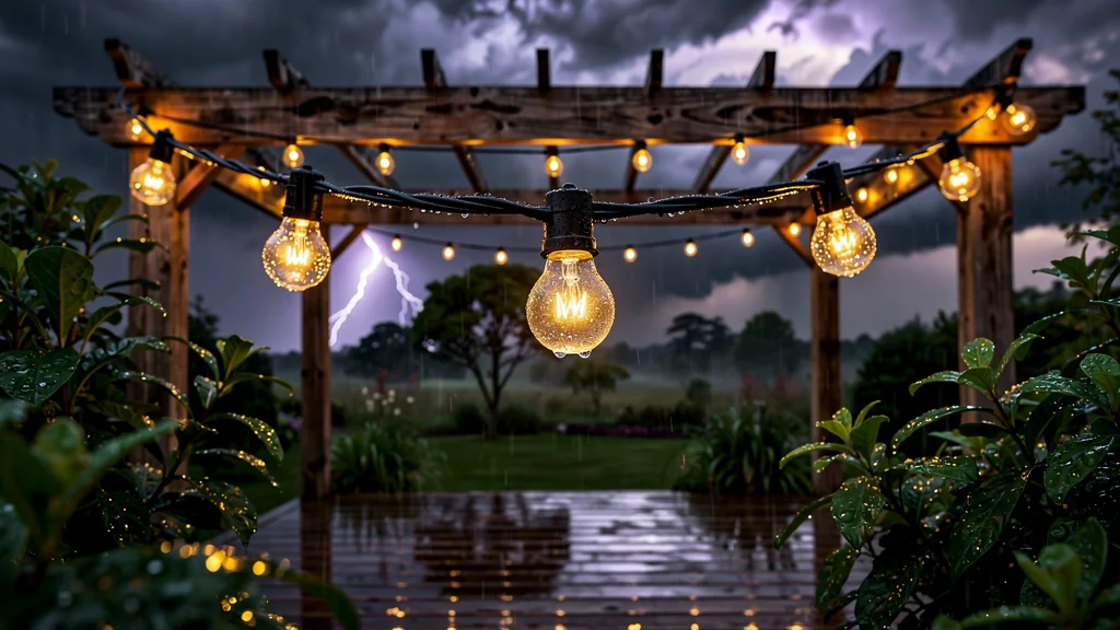 Guirlande d’extérieur résistante aux orages après une saison, éclairage LED durable et lumineux